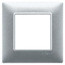 Vimar Plana 14642.20 Placca 2M argento opaco product photo