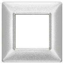 Vimar Plana 14642.81 Placca 2M alluminio spazzolato product photo