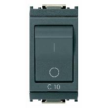 Vimar 16505.10 Idea Interruttore MT 1P+N C10 120-230V grigio product photo