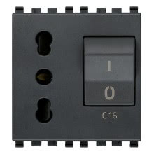 Vimar Eikon Presa 2P+T 16A P17/11 intb+MT C16 grigio product photo