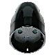 Presa 2P+T 16A tedesco assiale nero product photo Photo 01 2XS
