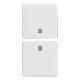 Vimar Plana 14751 Due mezzi tasti 1M neutro pers. bianco product photo Photo 01 2XS