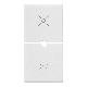 Vimar Plana 14755.3 Due mezzi tasti 1M dimmer bianco product photo Photo 01 2XS