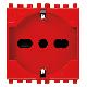 Vimar Eikon 20210.R Presa 2P+T 16A universale rosso product photo Photo 01 2XS