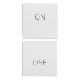 Vimar Eikon 20751.1.B Due mezzi tasti 1M simboli ON/OFF bianco product photo Photo 01 2XS