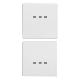 Vimar Eikon 20751.B Due mezzi tasti 1M neutro pers. bianco product photo Photo 01 2XS