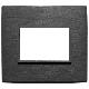 Vimar Eikon 21653.18 Placca 3M nero totale product photo Photo 01 2XS