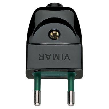 Spina 2P 10A S10 assiale nero product photo Photo 01 3XL