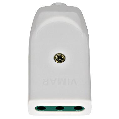 Presa 2P+T 10A P11 assiale bianco product photo Photo 01 3XL