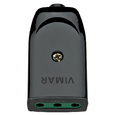 Presa 2P+T 10A P11 assiale nero product photo Photo 01 3XL