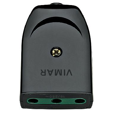 Presa 2P+T 16A P17 assiale nero product photo Photo 01 3XL