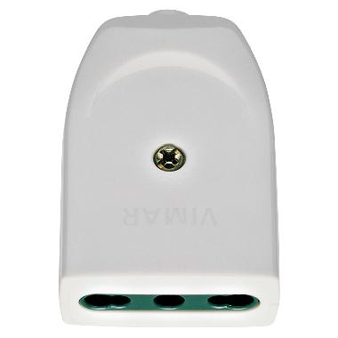 Presa 2P+T 16A P17/11 assiale bianco product photo Photo 01 3XL