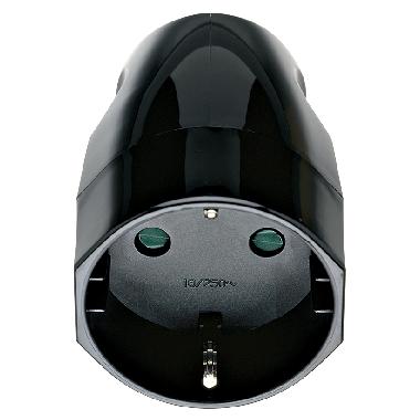 Presa 2P+T 16A tedesco assiale nero product photo Photo 01 3XL