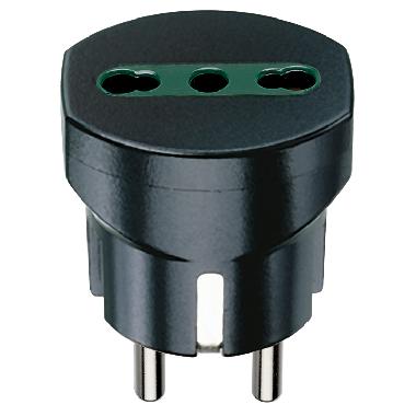 Adattatore ted./franc.+P17/11 nero product photo Photo 01 3XL