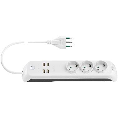 Presa mult. 16A 3schuko+4USB+int. + WiFi product photo Photo 01 3XL