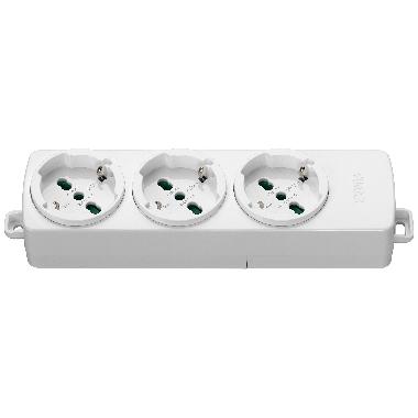Presa multipla 3 universale bianco product photo Photo 01 3XL