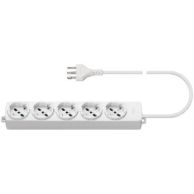 Presa multipla 5 universale+cavo bianco product photo Photo 01 3XL
