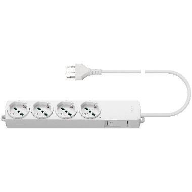 Presa multipla 4 universale+int. bianco product photo Photo 01 3XL