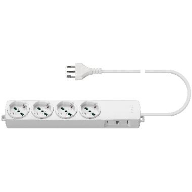 Presa multipla 4 universale+SPD bianco product photo Photo 01 3XL