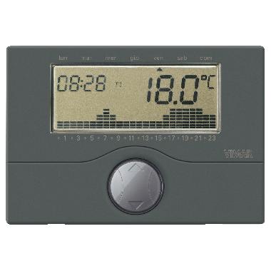 Cronotermostato a batt. parete antracite product photo Photo 01 3XL