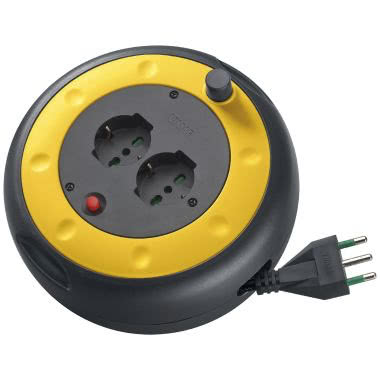 Avvolgicavo 16A 2 uscite universali 5m product photo Photo 01 3XL