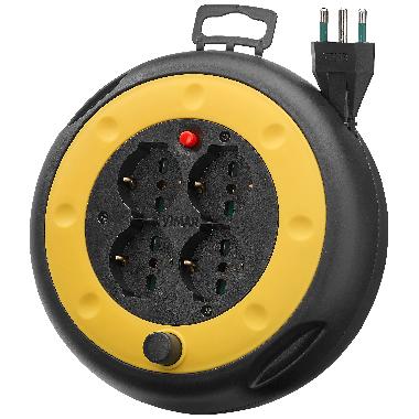Avvolgicavo 16A 4 uscite universali 4m product photo Photo 01 3XL