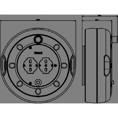 Avvolgicavo 16A 2 uscite universali 5m product photo Photo 02 3XL