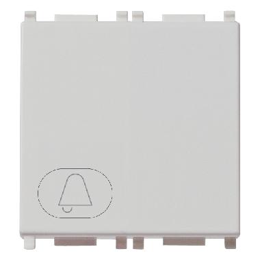 Vimar Plana 14008.2.C.SL Pulsante 1P NO 10A campanello 2M Silver product photo Photo 01 3XL