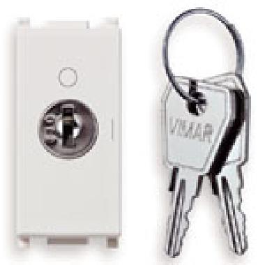 Vimar Plana 14087.CU Pulsante 2P NO 16A +chiave unif. bianco product photo Photo 01 3XL