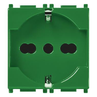 Vimar Plana 14210.AB.V Presa 2P+T 16A univ. antibatterico verde product photo Photo 01 3XL