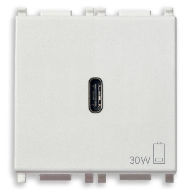 Vimar Plana 14298 Alimentatore USB C 30W PD bianco product photo Photo 01 3XL