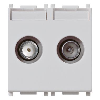 Vimar Plana 14302.01.SL Presa TV-RD-SAT diretta 2 uscite Silver product photo Photo 01 3XL