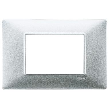 Vimar Plana 14653.20 Placca 3M argento opaco product photo Photo 01 3XL