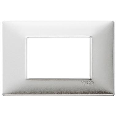 Vimar Plana 14653.81 Placca 3M alluminio spazzolato product photo Photo 01 3XL
