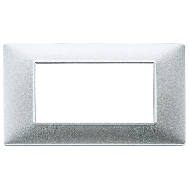 Vimar Plana 14654.20 Placca 4M argento opaco product photo Photo 01 3XL