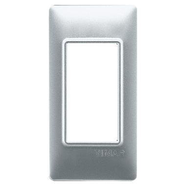 Vimar Plana 14666.20 Placca 1M pannelli argento opaco product photo Photo 01 3XL