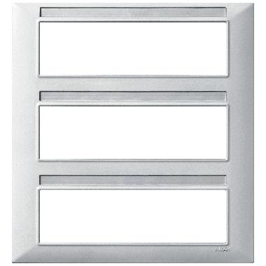 Vimar Plana 14691.20 Placca 21M argento opaco product photo Photo 01 3XL