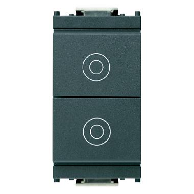 Vimar 16121 Idea Due pulsanti 1P NO 10A grigio product photo Photo 01 3XL