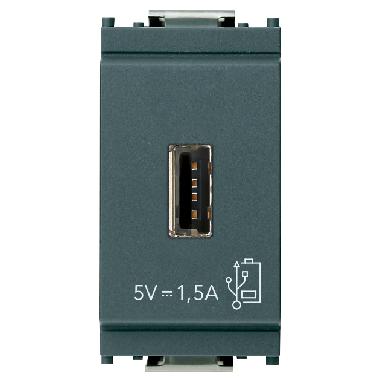 Vimar 16292 Idea Unità alimentazione USB 5V1,5A 1M grigio product photo Photo 01 3XL