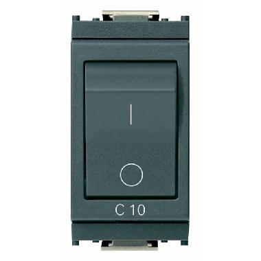 Vimar 16505.10 Idea Interruttore MT 1P+N C10 120-230V grigio product photo Photo 01 3XL