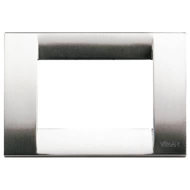 Vimar 16733.34 Idea Placca Classica 3M nichel spazzolato product photo Photo 01 3XL
