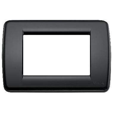 Vimar 16763.16 Idea Placca Rondò 3M nero product photo Photo 01 3XL