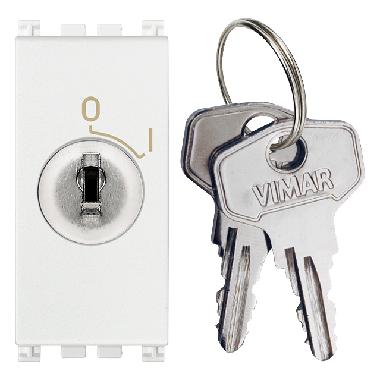 Vimar Arké 19083.CU.B Interr. 2P 16(3)A +chiave unif. bianco product photo Photo 01 3XL