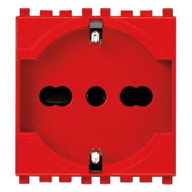 Vimar Ark&eacute; 19210.R Presa 2P+T 16A universale rosso product photo Photo 01 3XL