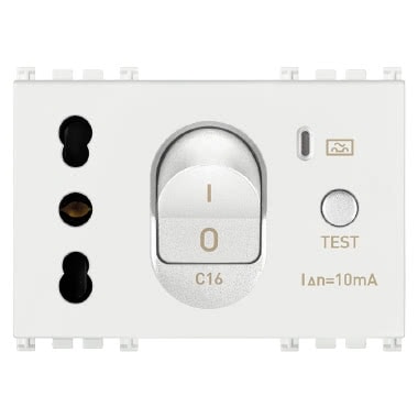 Vimar Ark&eacute; bianca Presa 2P+T 16A P17/11 intb+MTDiffC16 b product photo Photo 01 3XL