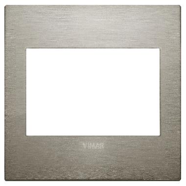 Vimar Arké 19648.08 Placca Classic 3M BS acciaio spazzolato product photo Photo 01 3XL