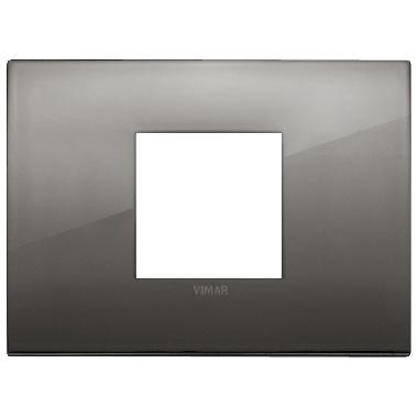 Vimar Arké 19652.09 Placca Classic 2M centrali cromo nero product photo Photo 01 3XL