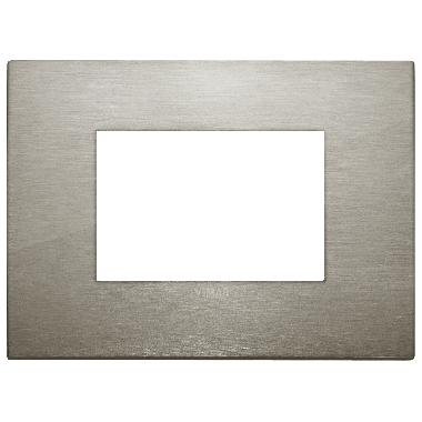 Vimar Ark&eacute; 19653.08 Placca Classic 3M acciaio spazzolato product photo Photo 01 3XL