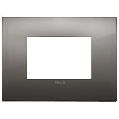 Vimar Arké 19653.09 Placca Classic 3M cromo nero product photo Photo 01 3XL