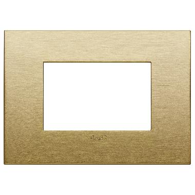 Vimar Arké 19653.12.01 Placca Classic 3M ottone spazzolato product photo Photo 01 3XL